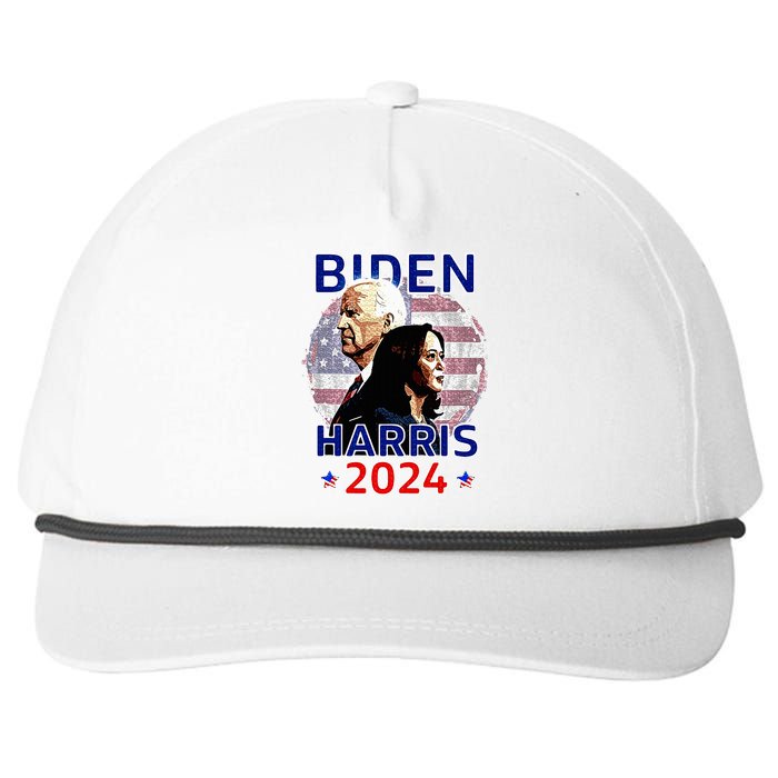 Patriotic Joe Biden Kamala Harris Democrat Campaign 2024 Snapback Five-Panel Rope Hat