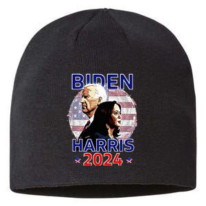 Patriotic Joe Biden Kamala Harris Democrat Campaign 2024 Sustainable Beanie