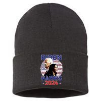 Patriotic Joe Biden Kamala Harris Democrat Campaign 2024 Sustainable Knit Beanie