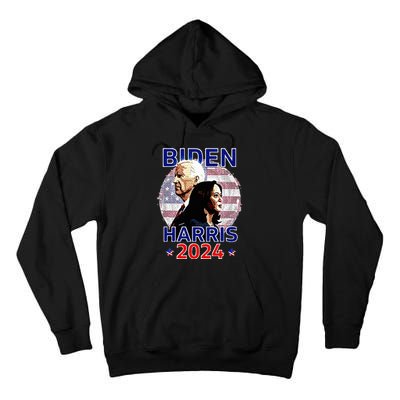 Patriotic Joe Biden Kamala Harris Democrat Campaign 2024 Tall Hoodie