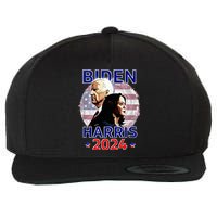 Patriotic Joe Biden Kamala Harris Democrat Campaign 2024 Wool Snapback Cap