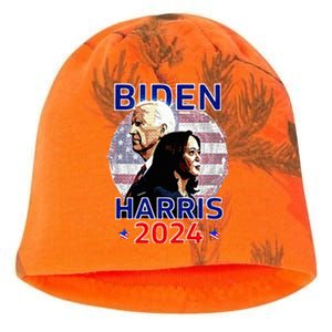 Patriotic Joe Biden Kamala Harris Democrat Campaign 2024 Kati - Camo Knit Beanie