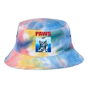 Paws Jaws Cat Fun Funny Kitten Kitty Lover Cat Paws Cat Gift Tie Dye Newport Bucket Hat