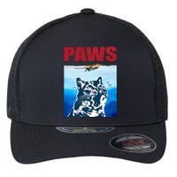 Paws Jaws Cat Fun Funny Kitten Kitty Lover Cat Paws Cat Gift Flexfit Unipanel Trucker Cap