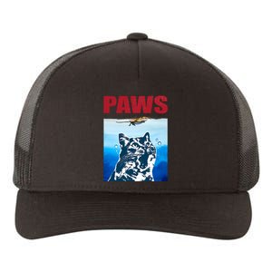 Paws Jaws Cat Fun Funny Kitten Kitty Lover Cat Paws Cat Gift Yupoong Adult 5-Panel Trucker Hat