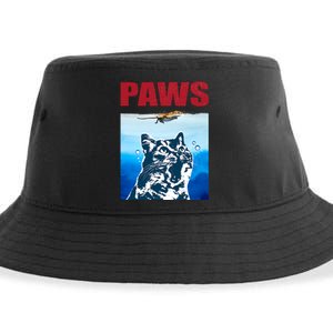 Paws Jaws Cat Fun Funny Kitten Kitty Lover Cat Paws Cat Gift Sustainable Bucket Hat