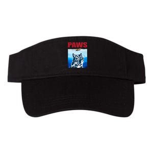 Paws Jaws Cat Fun Funny Kitten Kitty Lover Cat Paws Cat Gift Valucap Bio-Washed Visor