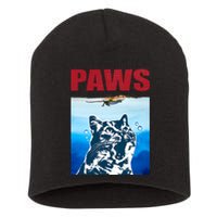 Paws Jaws Cat Fun Funny Kitten Kitty Lover Cat Paws Cat Gift Short Acrylic Beanie