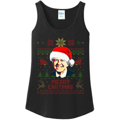 President Jimmy Carter Merry Cartmas Funny Christmas Ladies Essential Tank