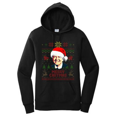 President Jimmy Carter Merry Cartmas Funny Christmas Women's Pullover Hoodie