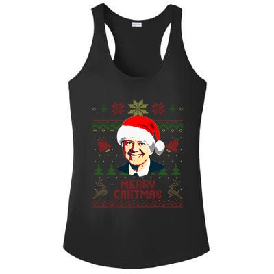 President Jimmy Carter Merry Cartmas Funny Christmas Ladies PosiCharge Competitor Racerback Tank