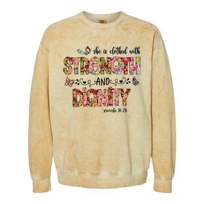 Prayer Jesus Clothed With Strength And Dignity Colorblast Crewneck Sweatshirt