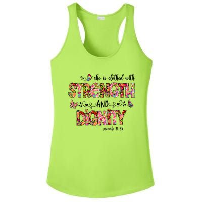 Prayer Jesus Clothed With Strength And Dignity Ladies PosiCharge Competitor Racerback Tank