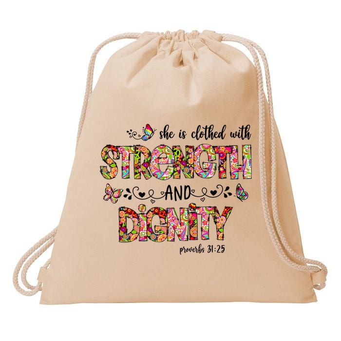 Prayer Jesus Clothed With Strength And Dignity Drawstring Bag