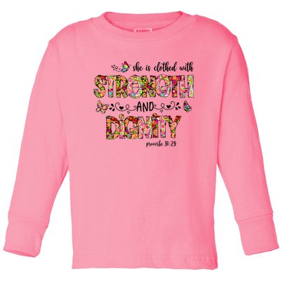 Prayer Jesus Clothed With Strength And Dignity Toddler Long Sleeve Shirt