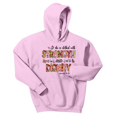 Prayer Jesus Clothed With Strength And Dignity Kids Hoodie