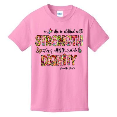 Prayer Jesus Clothed With Strength And Dignity Kids T-Shirt