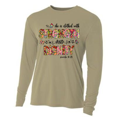 Prayer Jesus Clothed With Strength And Dignity Cooling Performance Long Sleeve Crew