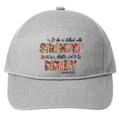 Prayer Jesus Clothed With Strength And Dignity 7-Panel Snapback Hat