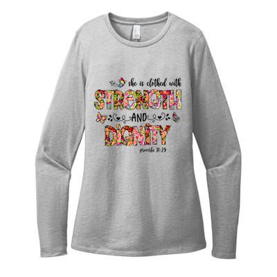 Prayer Jesus Clothed With Strength And Dignity Womens CVC Long Sleeve Shirt