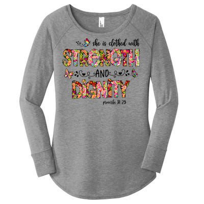 Prayer Jesus Clothed With Strength And Dignity Women's Perfect Tri Tunic Long Sleeve Shirt