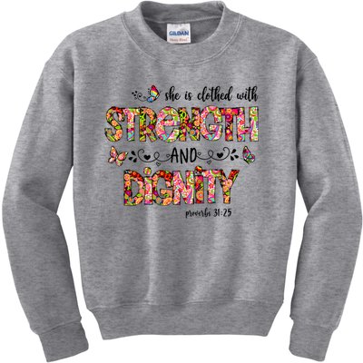 Prayer Jesus Clothed With Strength And Dignity Kids Sweatshirt