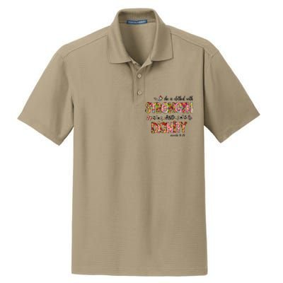 Prayer Jesus Clothed With Strength And Dignity Dry Zone Grid Polo