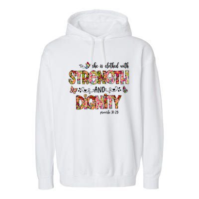 Prayer Jesus Clothed With Strength And Dignity Garment-Dyed Fleece Hoodie