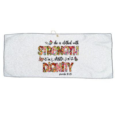 Prayer Jesus Clothed With Strength And Dignity Large Microfiber Waffle Golf Towel