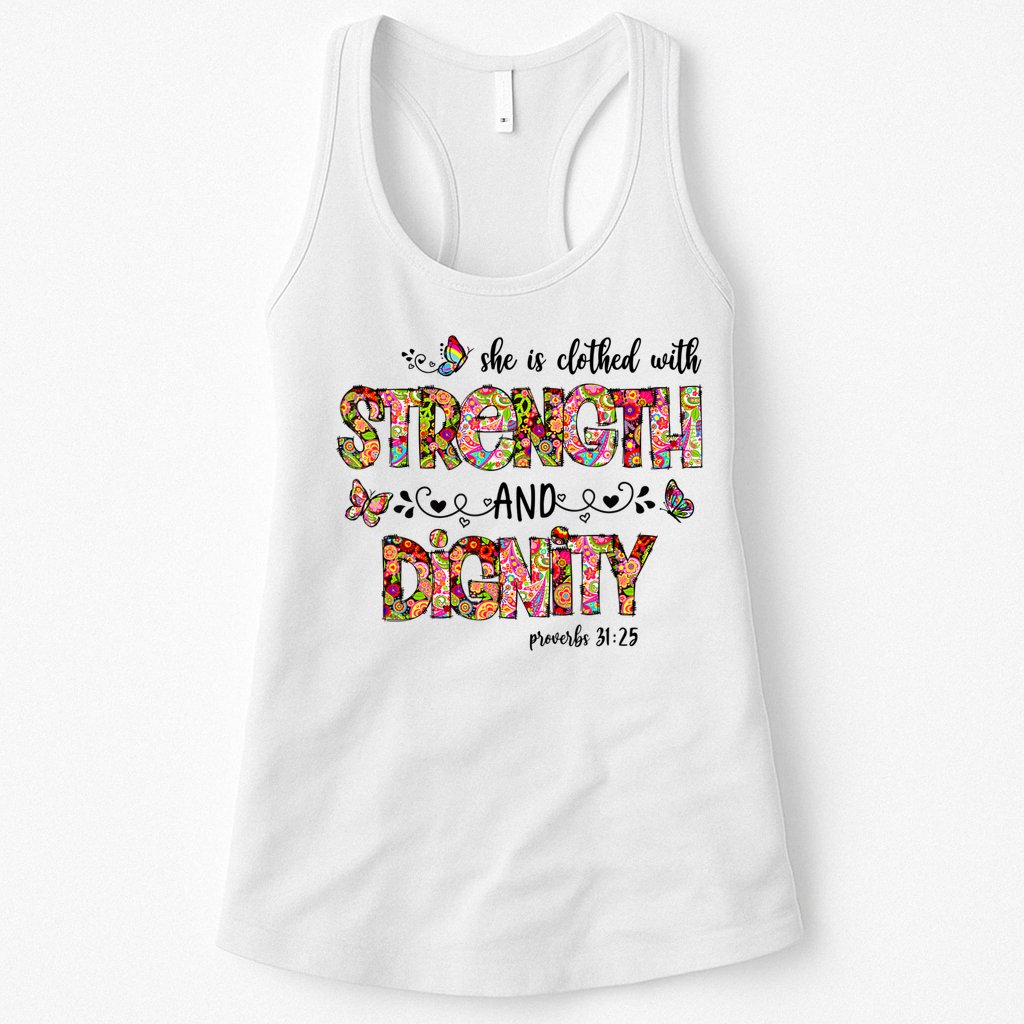 Prayer Jesus Clothed With Strength And Dignity Womens Tank Top