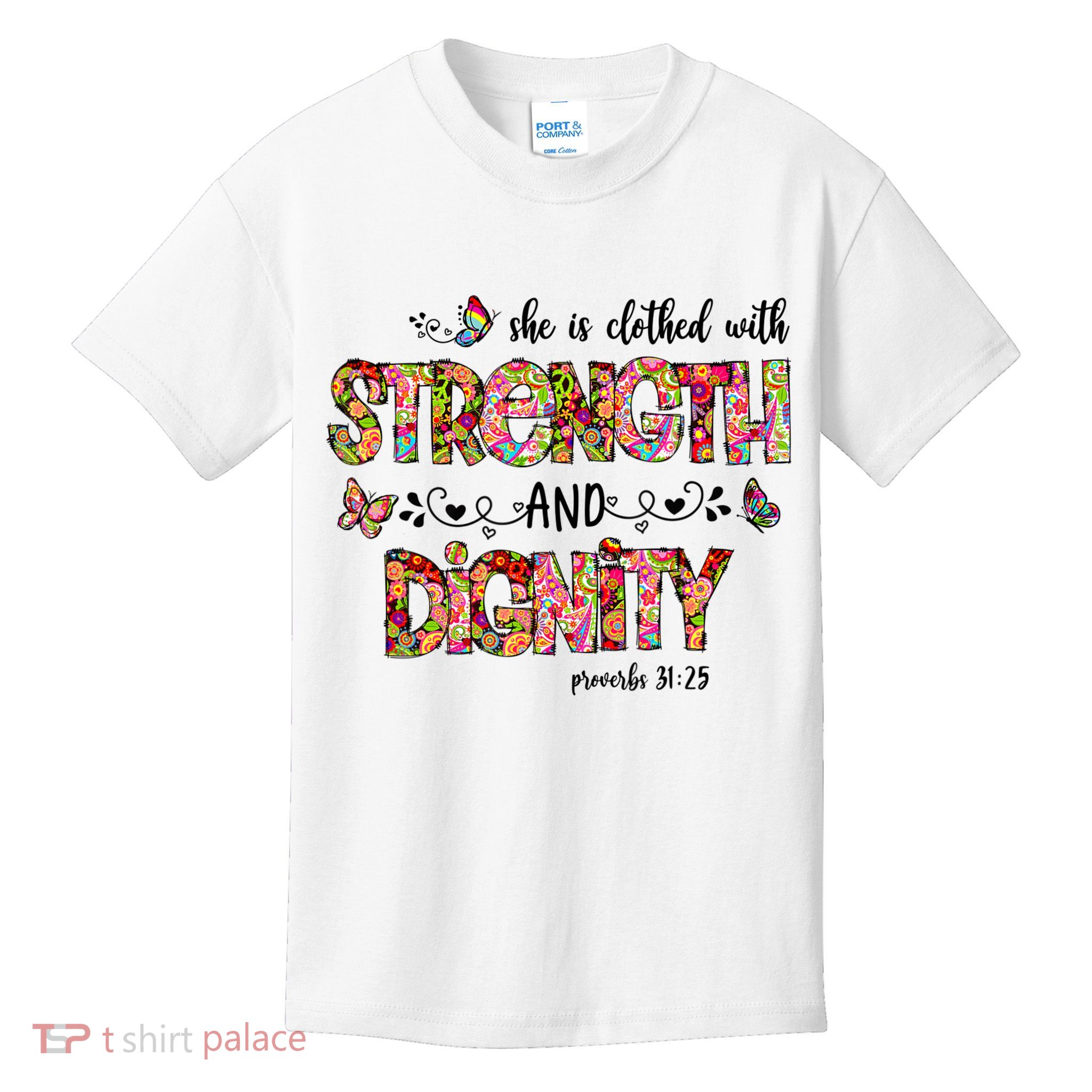 Prayer Jesus Clothed With Strength And Dignity Kids T-Shirt