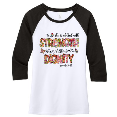 Prayer Jesus Clothed With Strength And Dignity Women's Tri-Blend 3/4-Sleeve Raglan Shirt