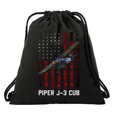 Piper J3 Cub L4 Grasshopper Drawstring Bag