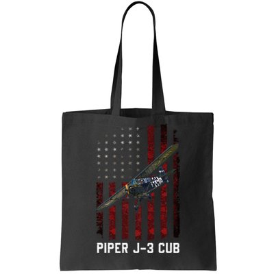 Piper J3 Cub L4 Grasshopper Tote Bag