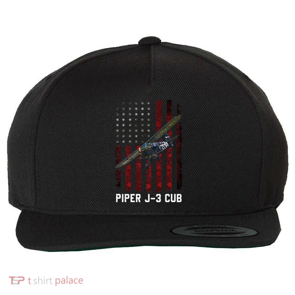 Piper J3 Cub L4 Grasshopper Wool Snapback Cap