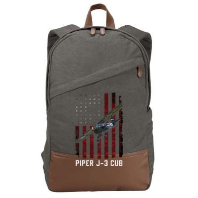 Piper J3 Cub L4 Grasshopper Cotton Canvas Backpack