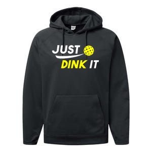 Pickleball Just Dink It Funny Pickle Ball Performance Fleece Hoodie