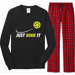 Pickleball Just Dink It Funny Pickle Ball Gift Long Sleeve Pajama Set