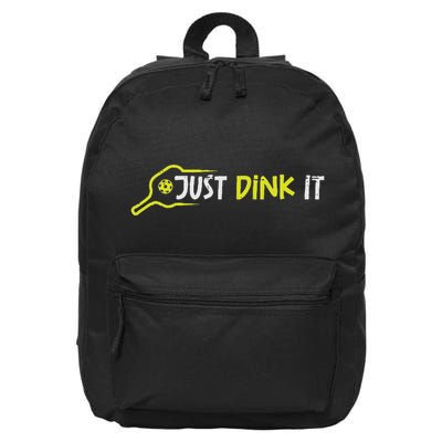 Pickleball Just Dink It Pocket Pickle Ball Women 16 in Basic Backpack