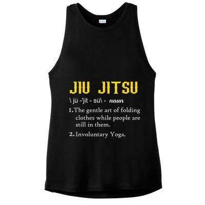Pew Jitsu Definition Funny BJJ Jiu Jitsu Gun Owner Ladies PosiCharge Tri-Blend Wicking Tank