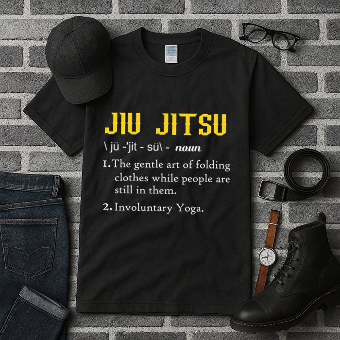Pew Jitsu Definition Funny BJJ Jiu Jitsu Gun Owner Tall T-Shirt