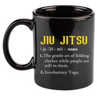 Pew Jitsu Definition Funny BJJ Jiu Jitsu Gun Owner 11oz C Handle Ceramic Mug