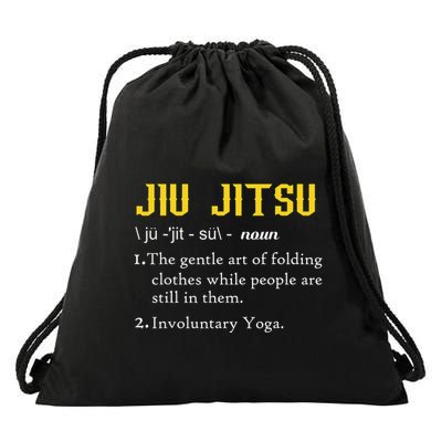 Pew Jitsu Definition Funny BJJ Jiu Jitsu Gun Owner Drawstring Bag