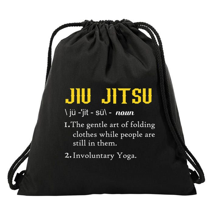 Pew Jitsu Definition Funny BJJ Jiu Jitsu Gun Owner Drawstring Bag