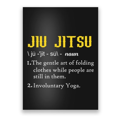Pew Jitsu Definition Funny BJJ Jiu Jitsu Gun Owner Poster