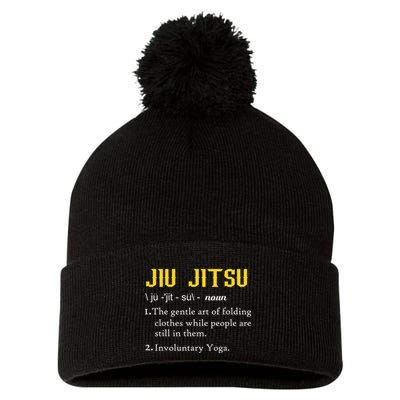 Pew Jitsu Definition Funny BJJ Jiu Jitsu Gun Owner Pom Pom 12in Knit Beanie
