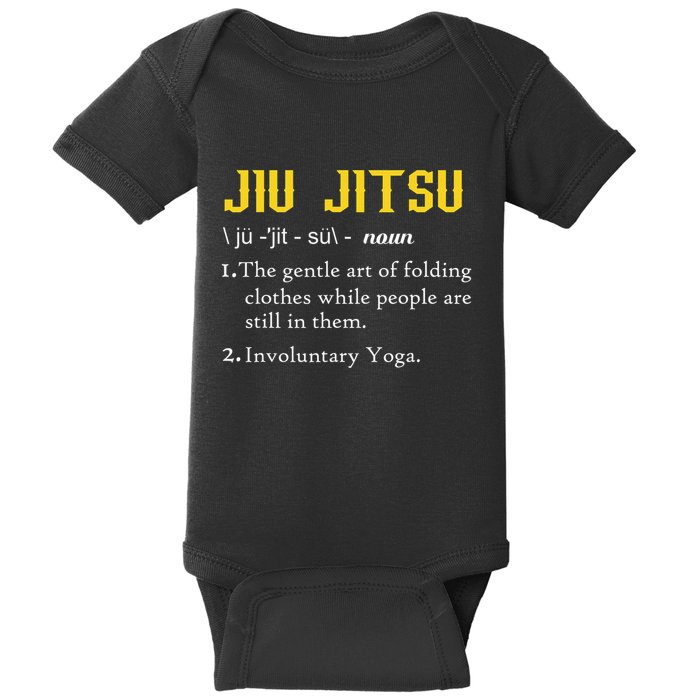 Pew Jitsu Definition Funny BJJ Jiu Jitsu Gun Owner Baby Bodysuit