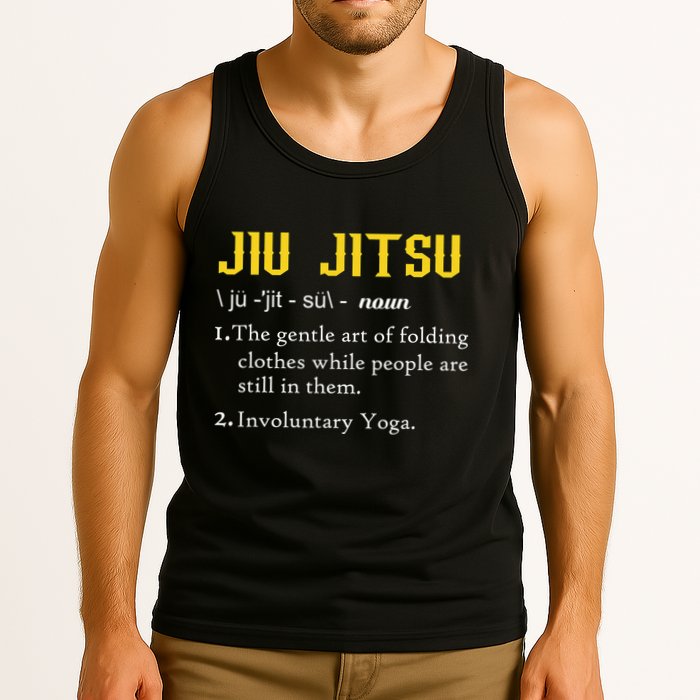 Pew Jitsu Definition Funny BJJ Jiu Jitsu Gun Owner Tank Top