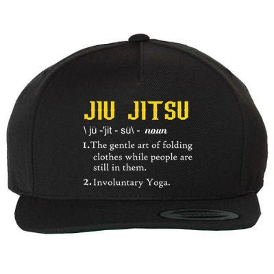 Pew Jitsu Definition Funny BJJ Jiu Jitsu Gun Owner Wool Snapback Cap
