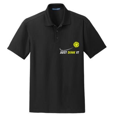 Pickleball Just Dink It Funny Pickle Ball Dry Zone Grid Polo